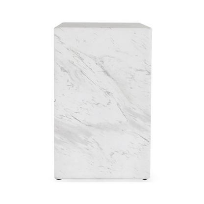 Ivory/Gray Outdoor Accent & End Table Marmo Outdoor End Table Collection