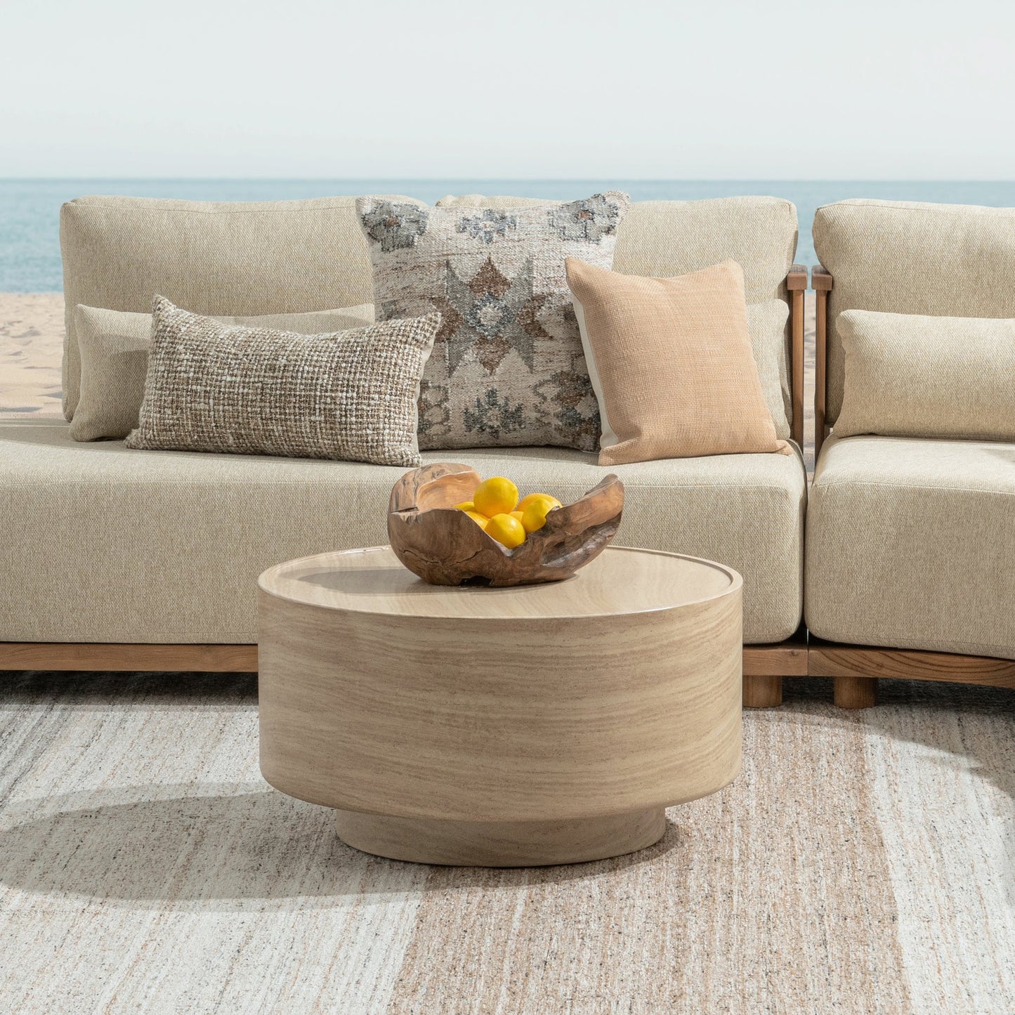 Travertine Outdoor Coffee Table Mckenna Outdoor Coffee Table Collection