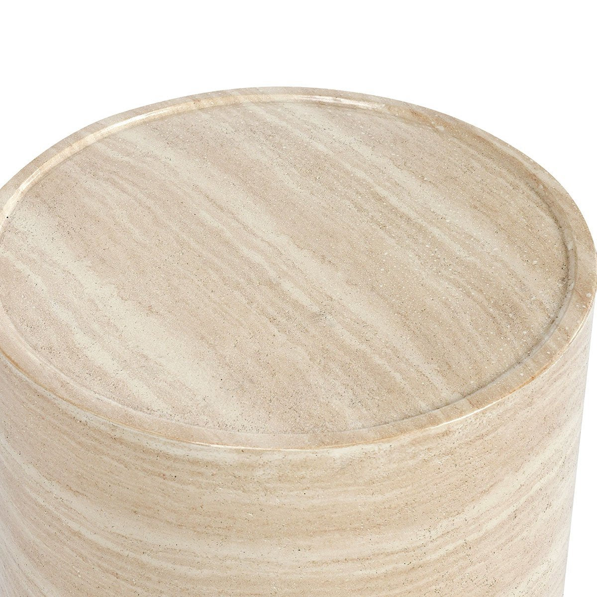 Travertine Outdoor Accent & End Table Mckenna Outdoor End Table Collection