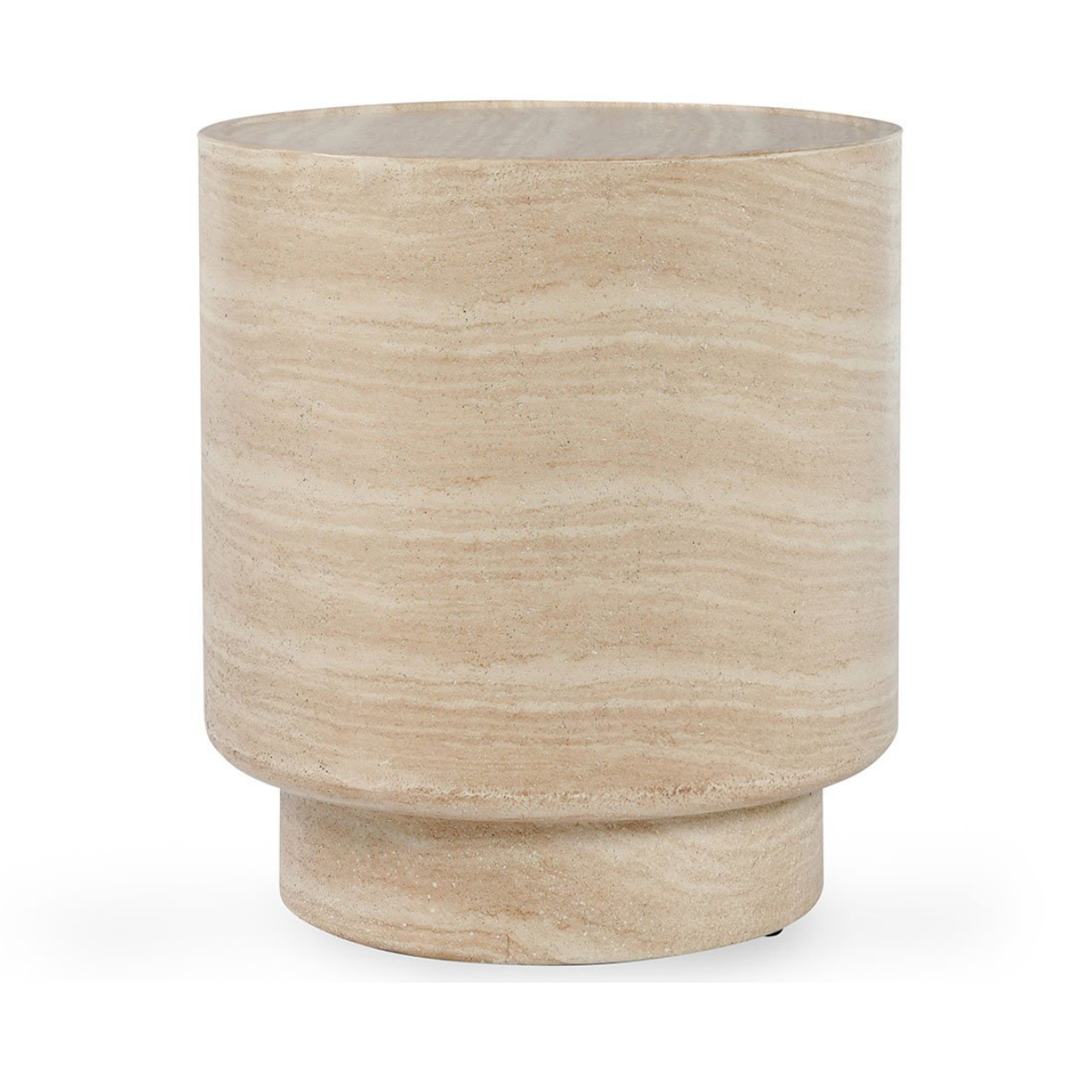 Travertine Outdoor Accent & End Table Mckenna Outdoor End Table Collection