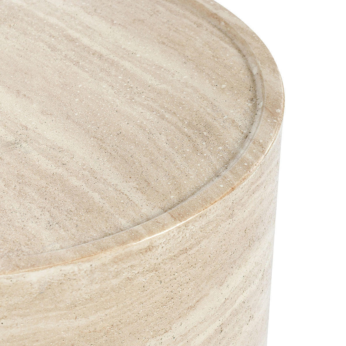 Travertine Outdoor Accent & End Table Mckenna Outdoor End Table Collection