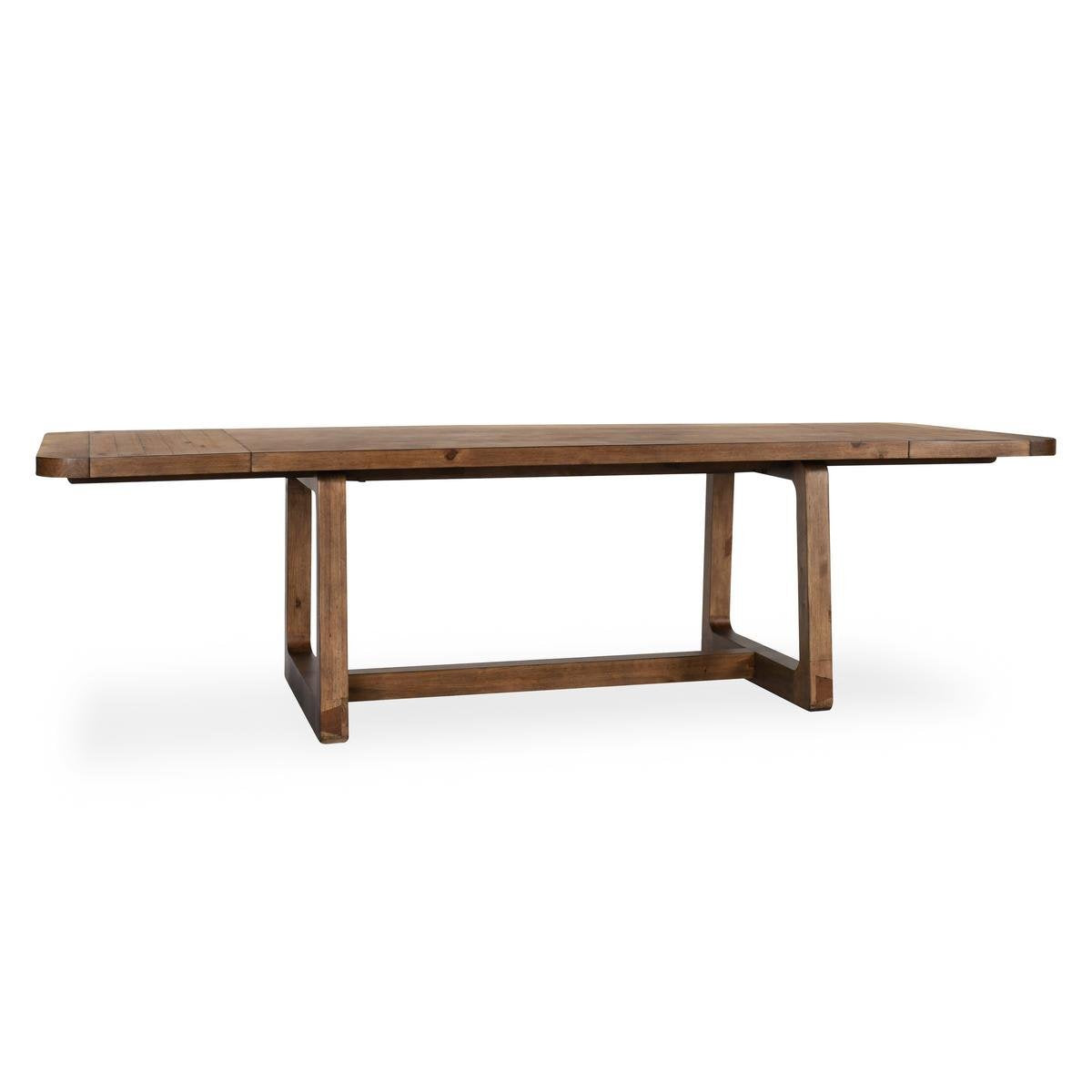 Smoke Brown Reclaimed Pine Wood Dining Table Lyra Extendable Dining Table Collection