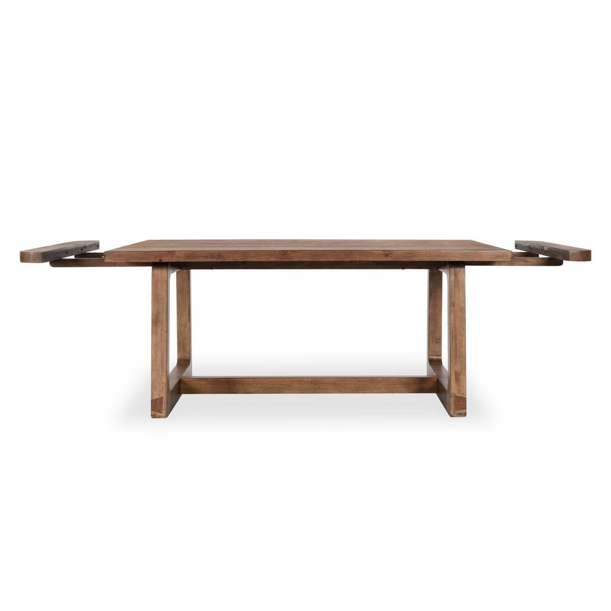 Smoke Brown Reclaimed Pine Wood Dining Table Lyra Extendable Dining Table Collection
