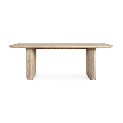 Cream Washed Oak Veneer Dining Table Vander Dining Table Collection