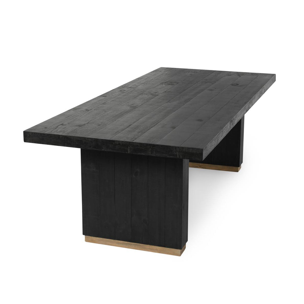 Carbon Black Reclaimed Pine Dining Table Lynx Dining Table Collection