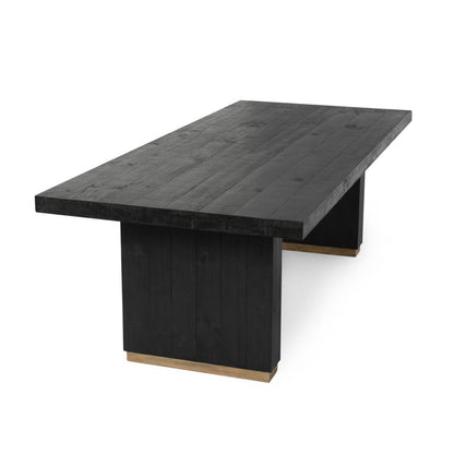 Carbon Black Reclaimed Pine Dining Table Lynx Dining Table Collection