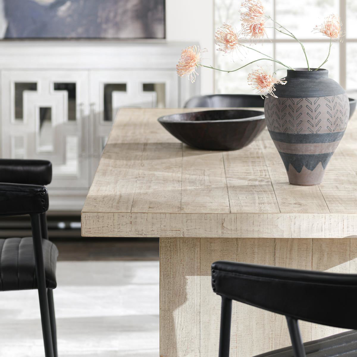 Antique White Reclaimed Pine Dining Table Lynx Dining Table Collection