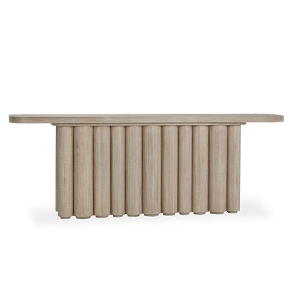 Cream Washed Oak Veneer Console Table Tiber Console Table Collection