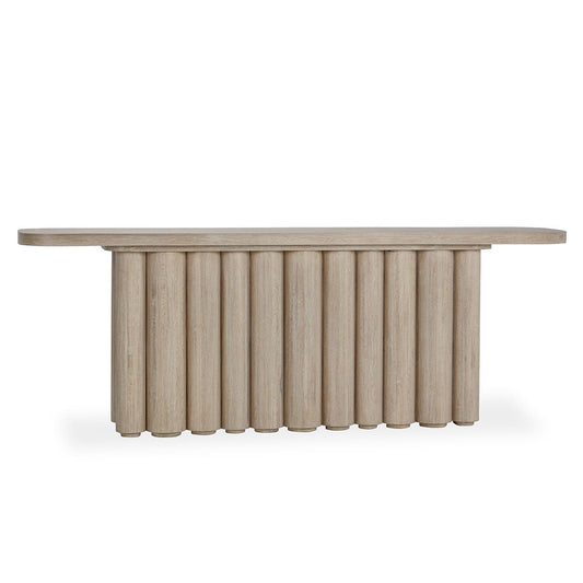 Cream Washed Oak Veneer Console Table Tiber Console Table Collection