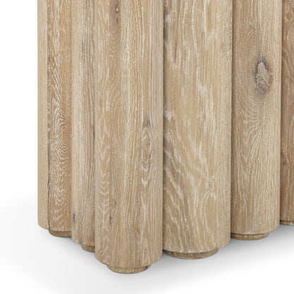 Cream Washed Oak Veneer Console Table Tiber Console Table Collection