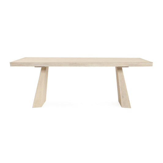 Cream Washed Oak Veneer Dining Table Sanford Dining Table Collection
