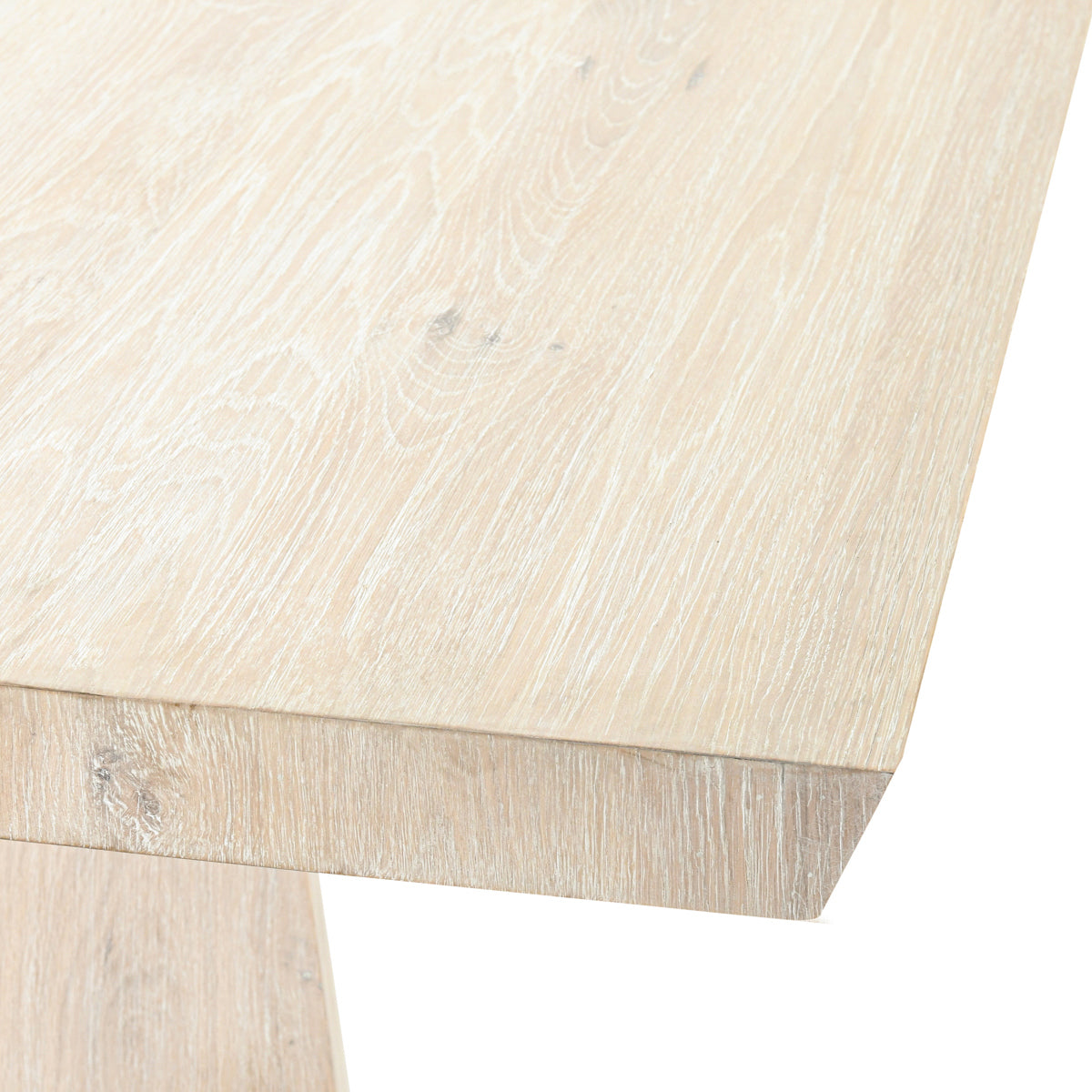 Cream Washed Oak Veneer Dining Table Sanford Dining Table Collection