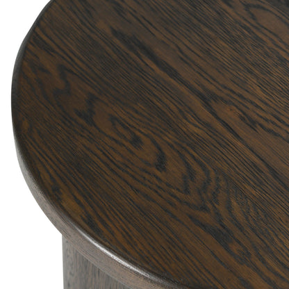 Coffee Brown Oak Veneer Accent & End Table Runa End Table Collection