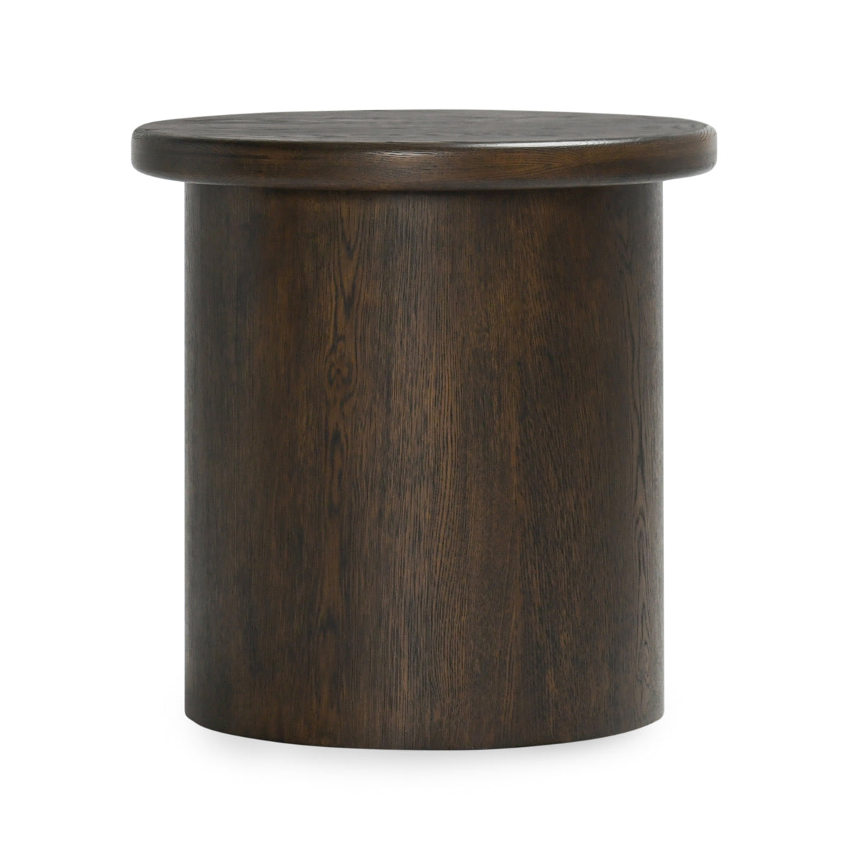 Coffee Brown Oak Veneer Accent & End Table Runa End Table Collection