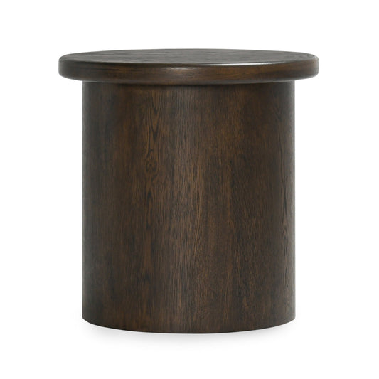 Coffee Brown Oak Veneer Accent & End Table Runa End Table Collection
