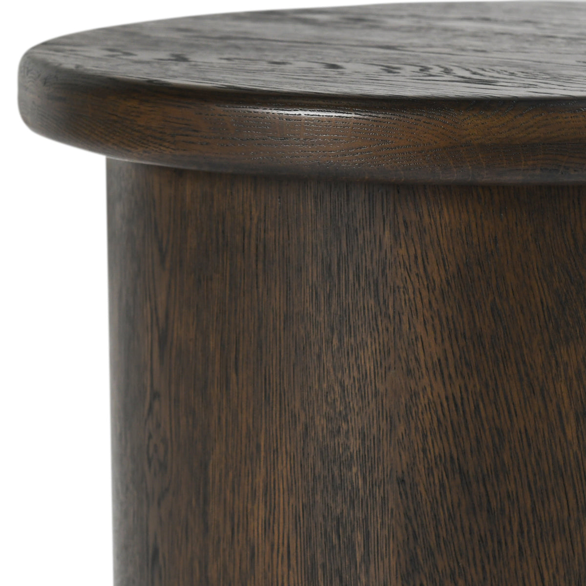 Coffee Brown Oak Veneer Accent & End Table Runa End Table Collection
