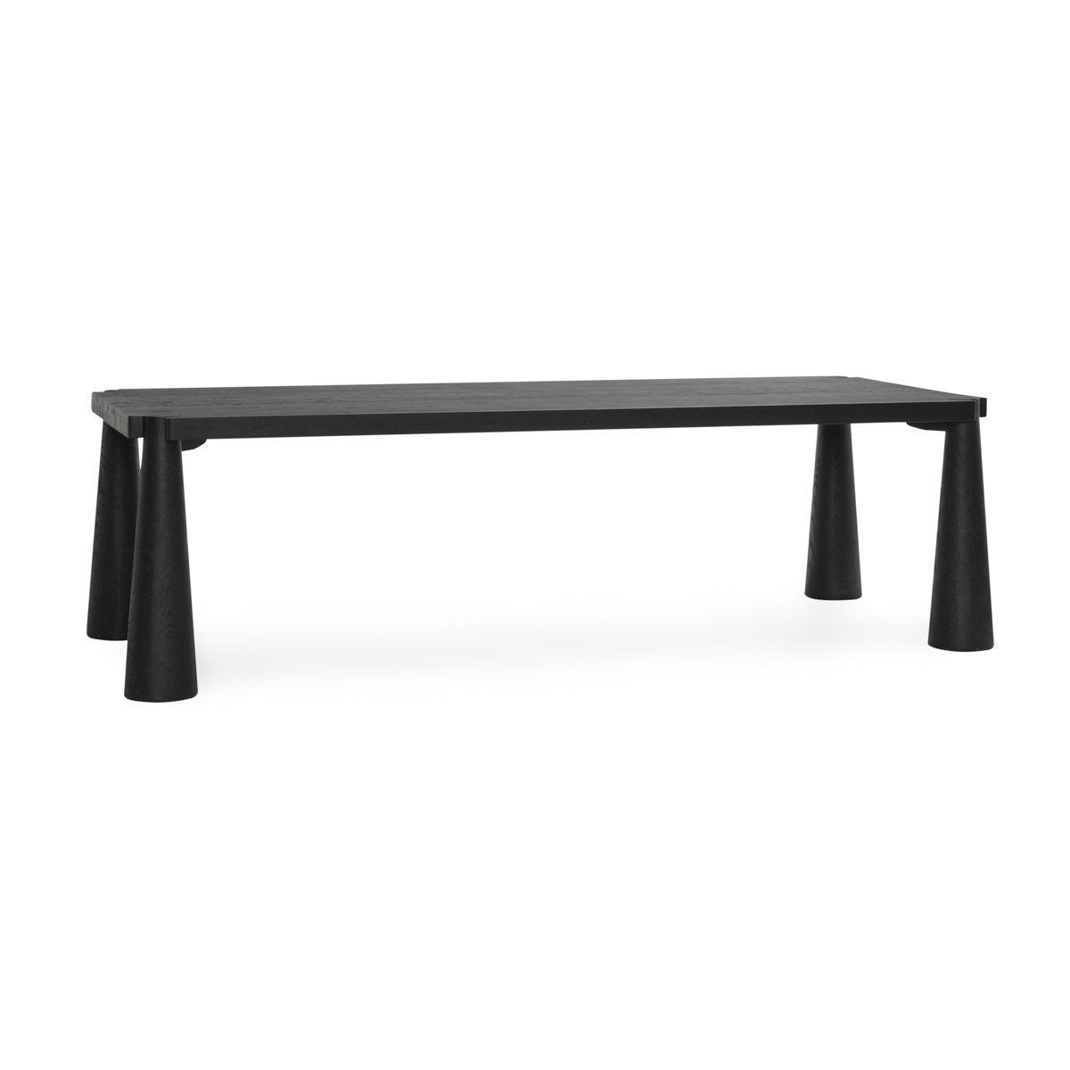 Ink Black Oak Wood Dining Table Atrop Dining Table Collection