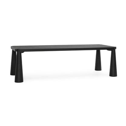 Ink Black Oak Wood Dining Table Atrop Dining Table Collection