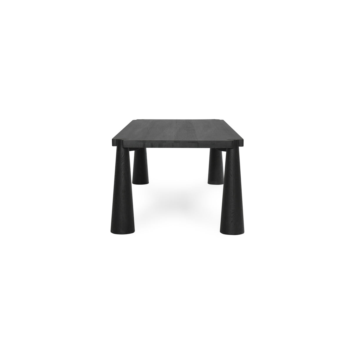 Ink Black Oak Wood Dining Table Atrop Dining Table Collection