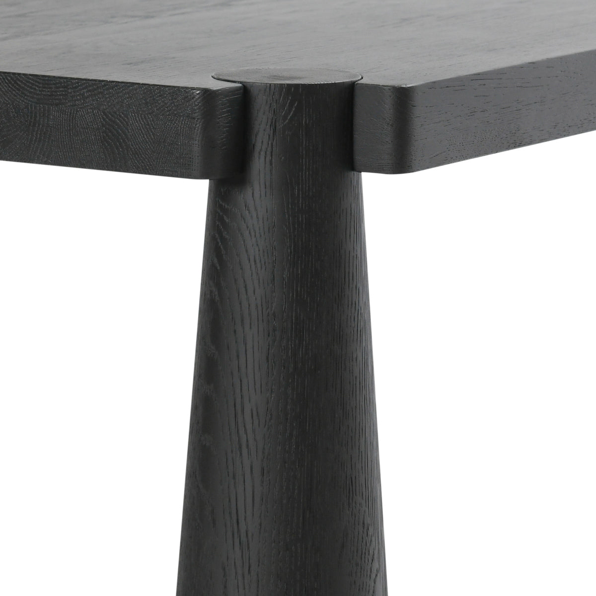 Ink Black Oak Wood Dining Table Atrop Dining Table Collection