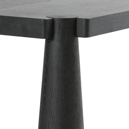 Ink Black Oak Wood Dining Table Atrop Dining Table Collection
