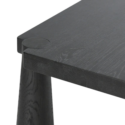 Ink Black Oak Wood Dining Table Atrop Dining Table Collection