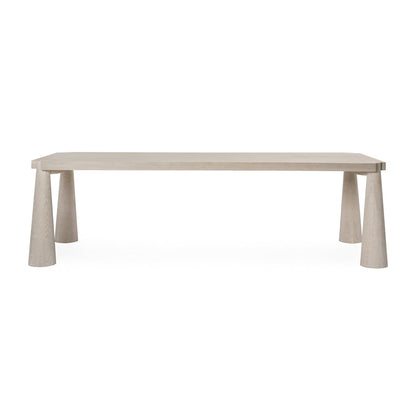 Milk White Oak Wood Dining Table Atrop Dining Table Collection