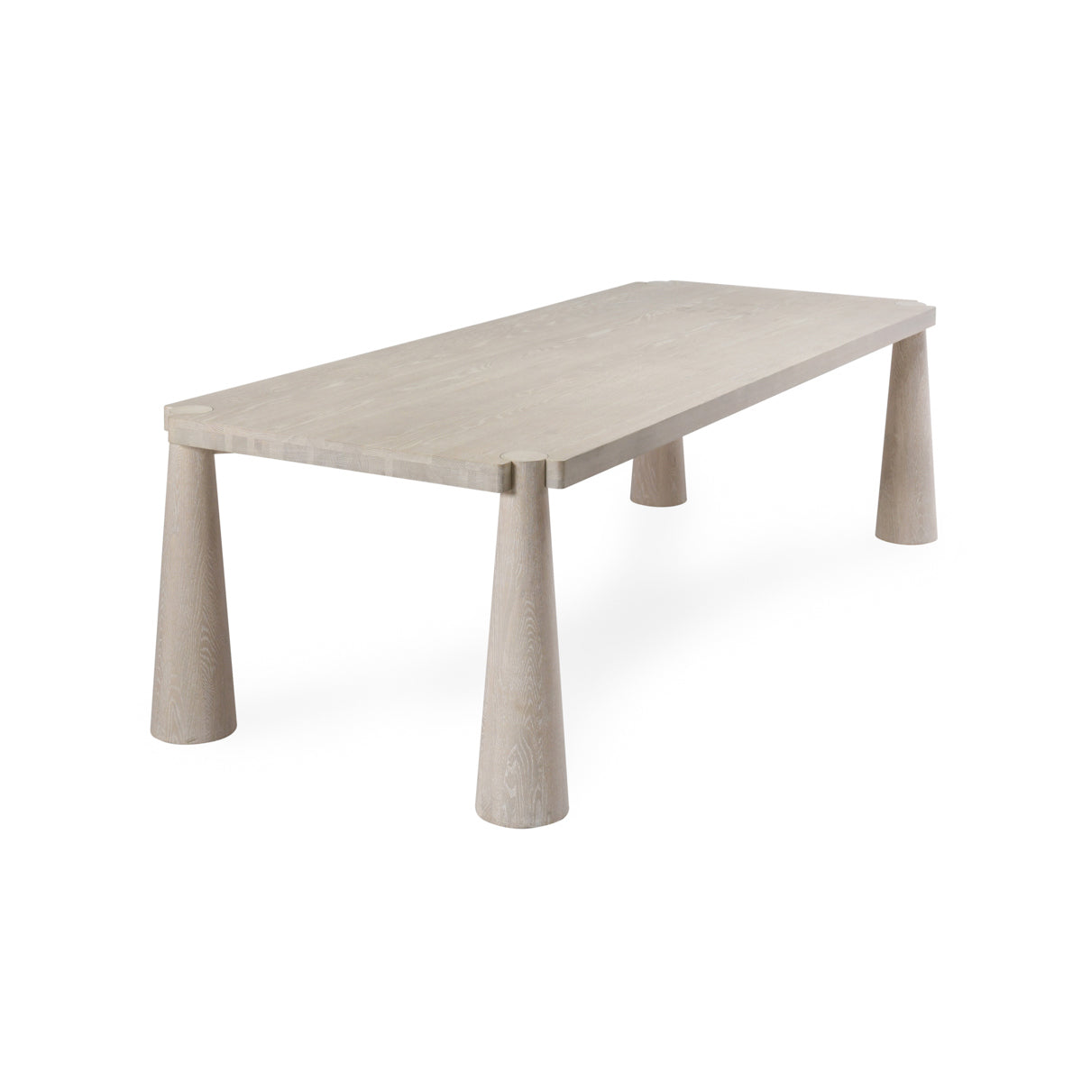 Milk White Oak Wood Dining Table Atrop Dining Table Collection