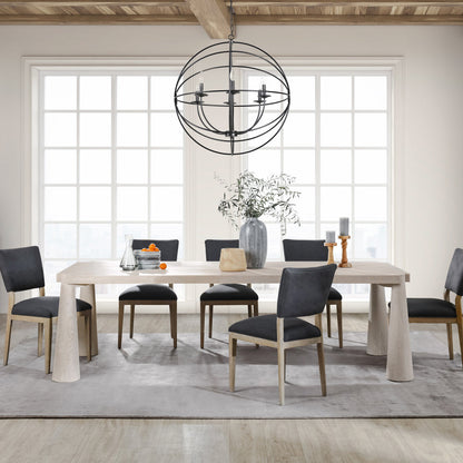Milk White Oak Wood Dining Table Atrop Dining Table Collection