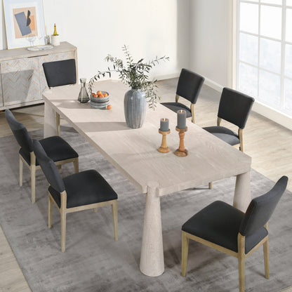 Milk White Oak Wood Dining Table Atrop Dining Table Collection