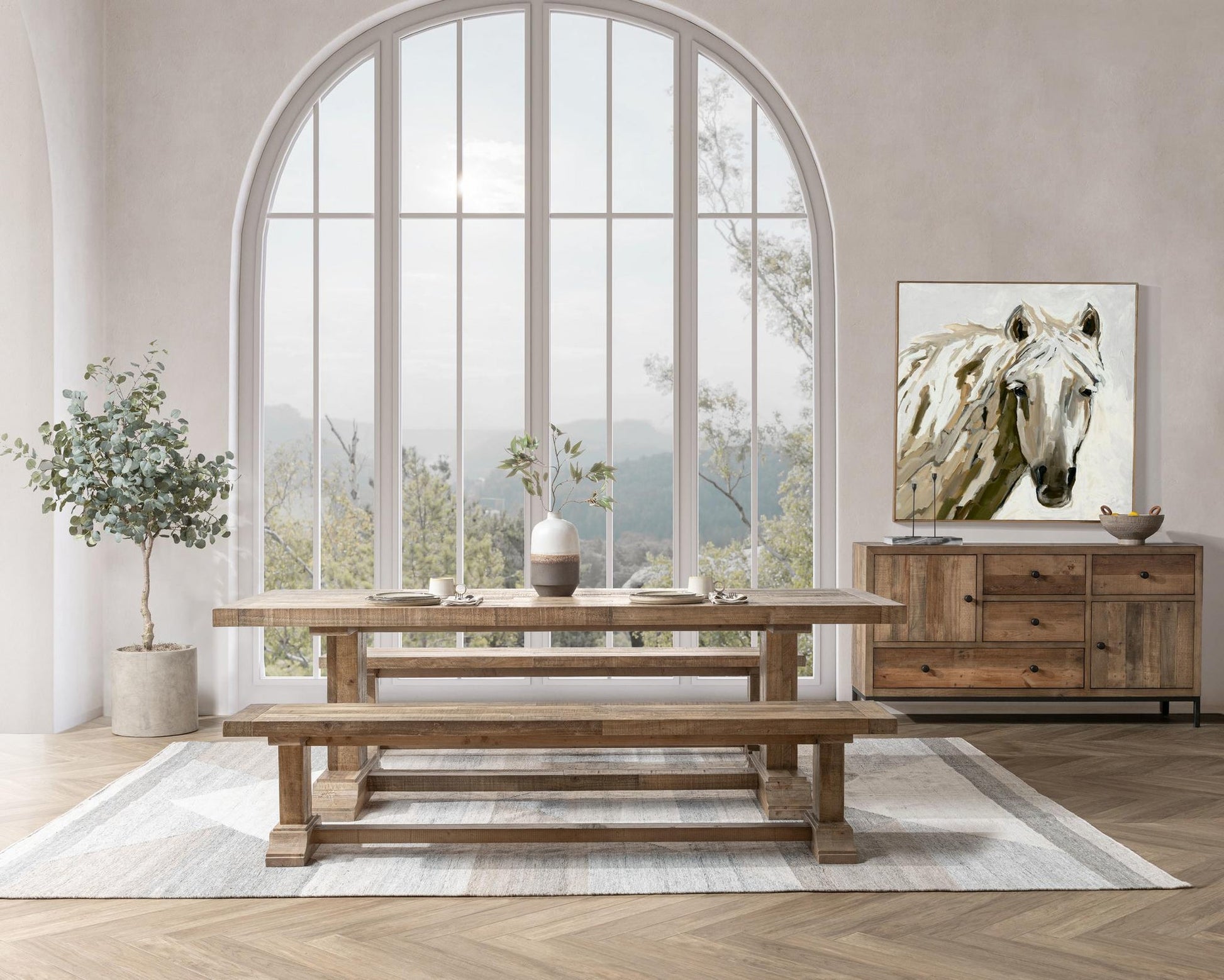 Natural Pine Reclaimed Pine Dining Table Dita Dining Table Collection