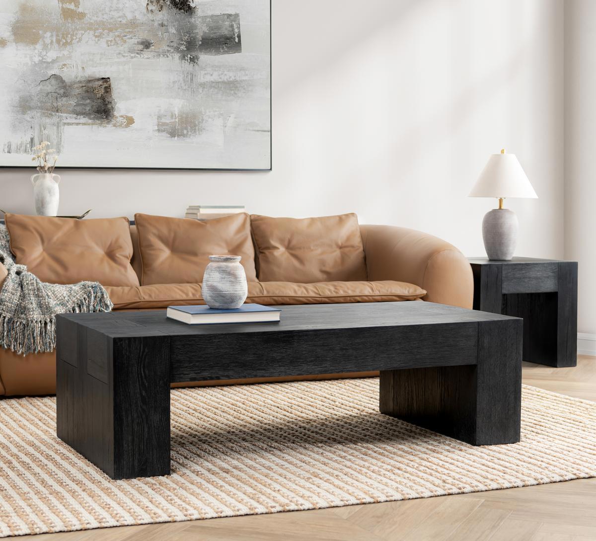 Aged Black Reclaimed Oak Coffee Table Bristol Coffee Table Collection