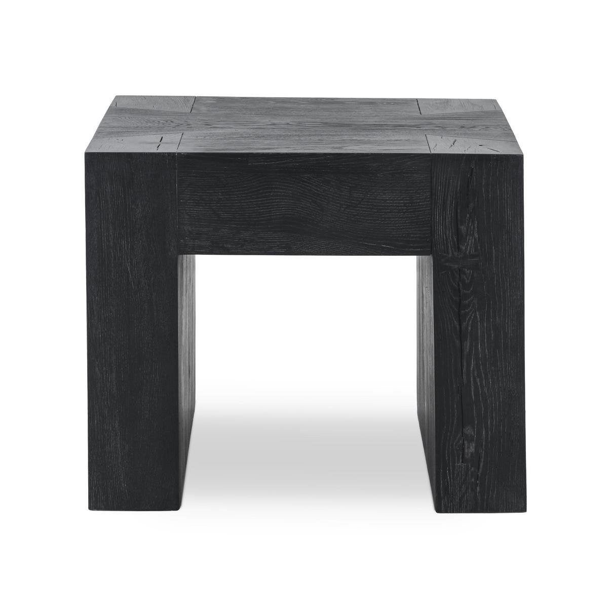 Aged Black Reclaimed Oak Accent & End Table Bristol End Table Collection