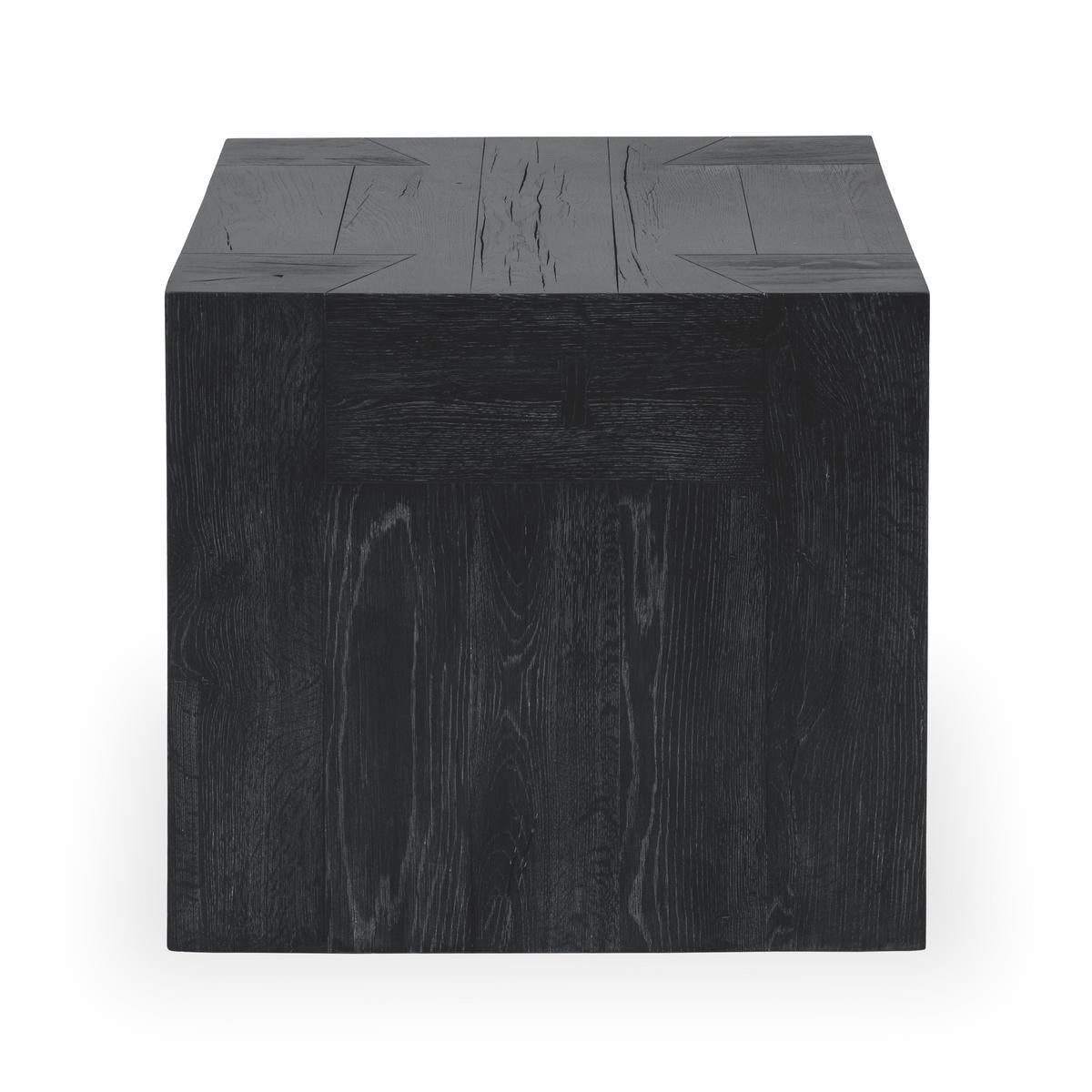 Aged Black Reclaimed Oak Accent & End Table Bristol End Table Collection
