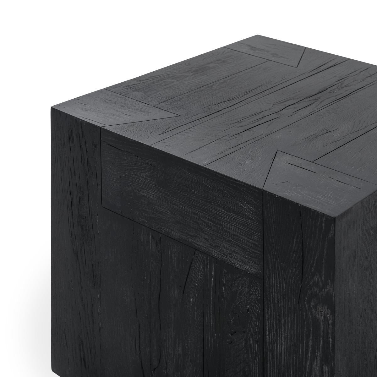 Aged Black Reclaimed Oak Accent & End Table Bristol End Table Collection