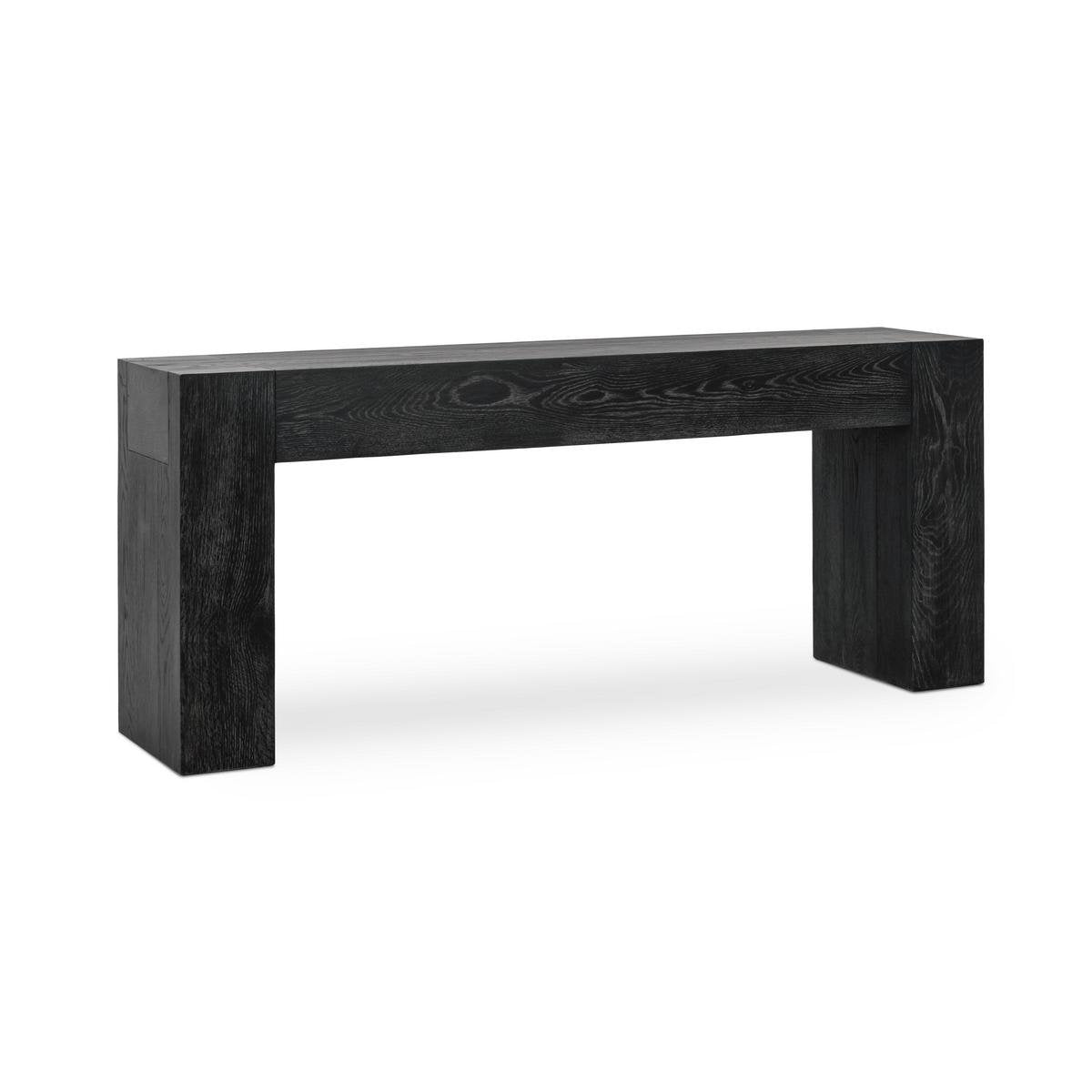 Aged Black Reclaimed Oak Console Table Bristol Console Table Collection