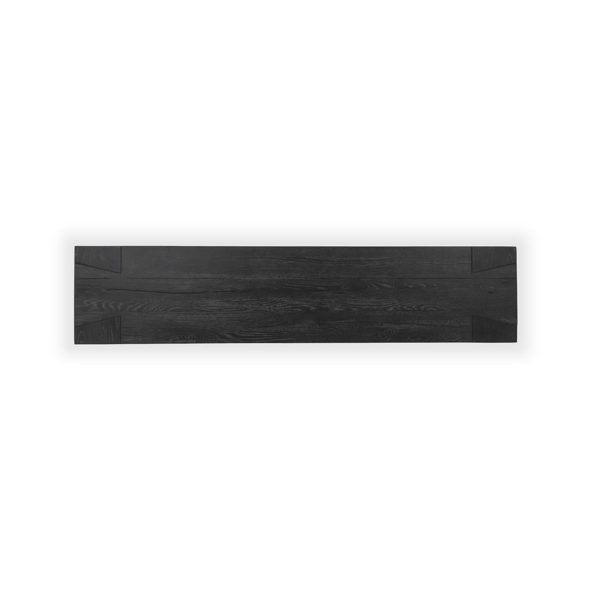 Aged Black Reclaimed Oak Console Table Bristol Console Table Collection