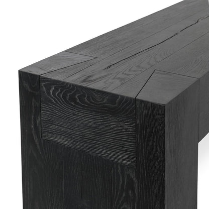 Aged Black Reclaimed Oak Console Table Bristol Console Table Collection