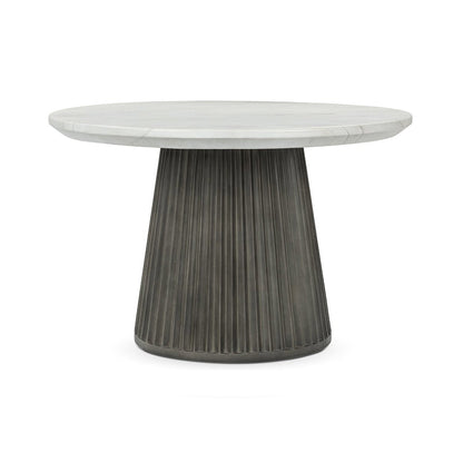 Snowdrift White/Black Outdoor Dining Table Caspia Outdoor Dining Table Collection