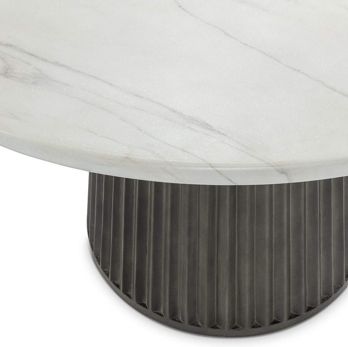 Caspia Outdoor Dining Table Snowdrift White/Black