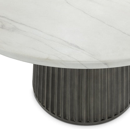 Snowdrift White/Black Outdoor Dining Table Caspia Outdoor Dining Table Collection
