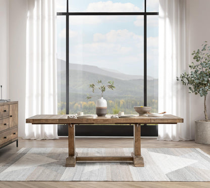 Warm Natural Reclaimed Pine Dining Table Dita Extendable Dining Table Collection