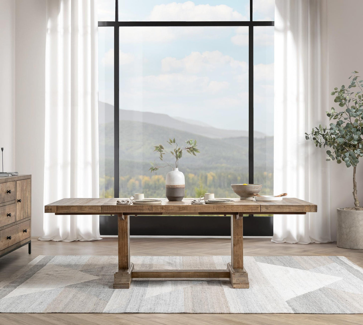 Dita Extendable Dining Table Warm Natural
