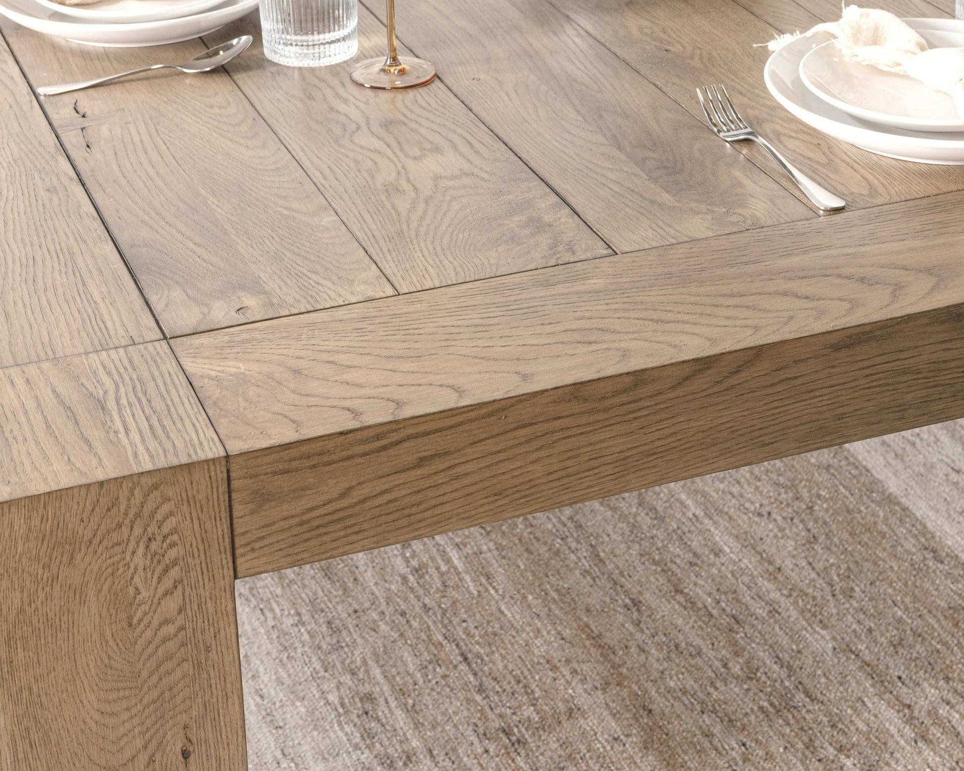 Cafe Brown Reclaimed Oak Dining Table Gilcrest Dining Table Collection