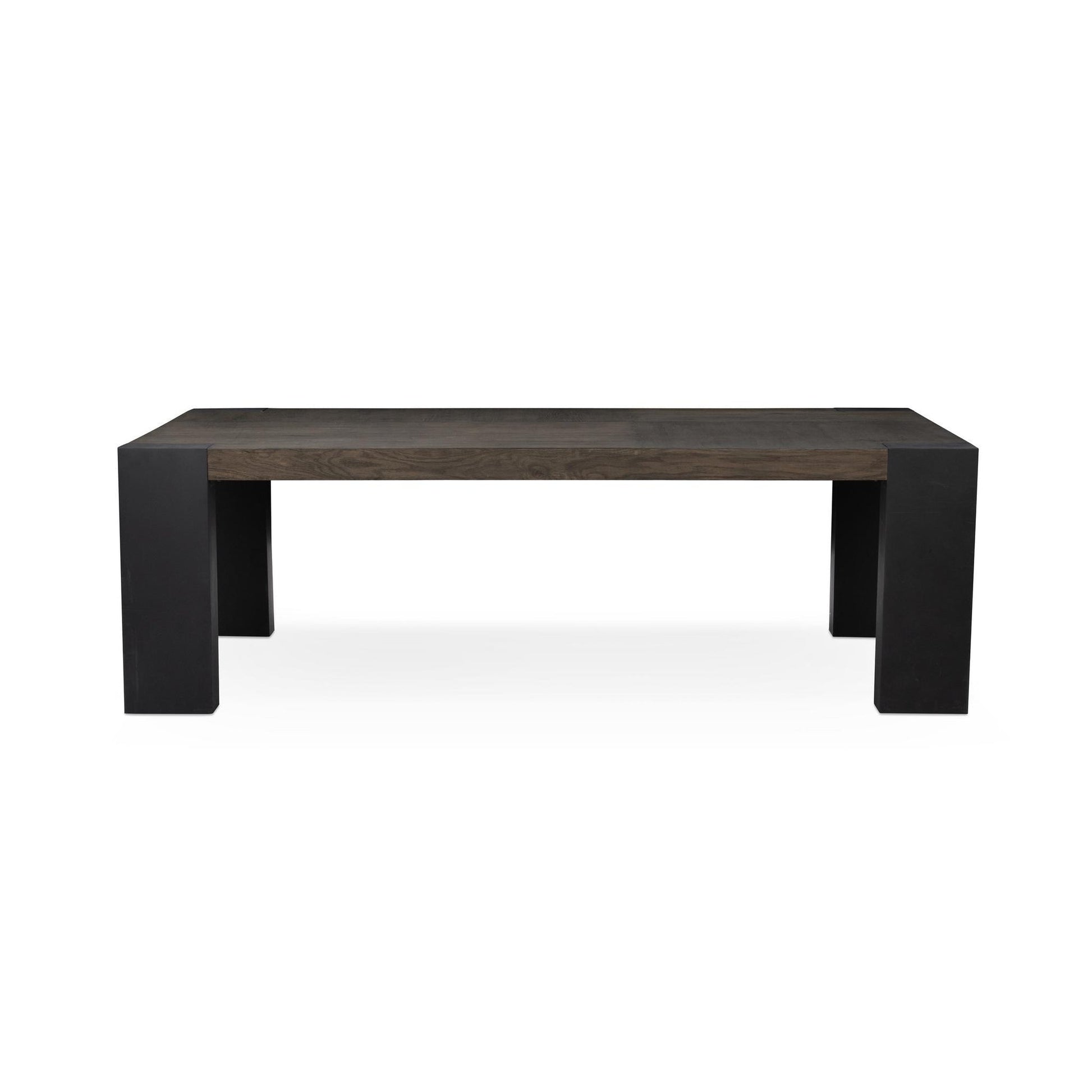 Toasted Brown Oak Veneer Dining Table Deaven Dining Table Collection