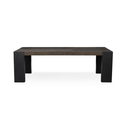 Toasted Brown Oak Veneer Dining Table Deaven Dining Table Collection