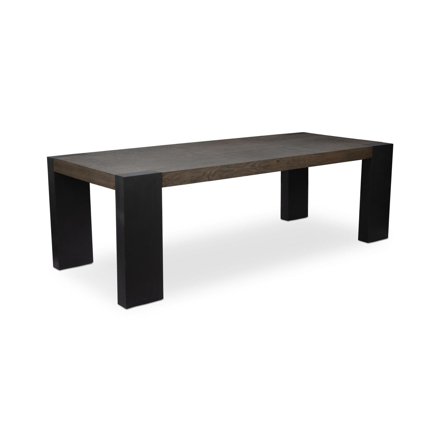 Toasted Brown Oak Veneer Dining Table Deaven Dining Table Collection