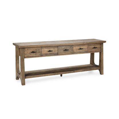 Natural Pine Reclaimed Pine Console Table Talladega Five-Drawer Console Table Collection