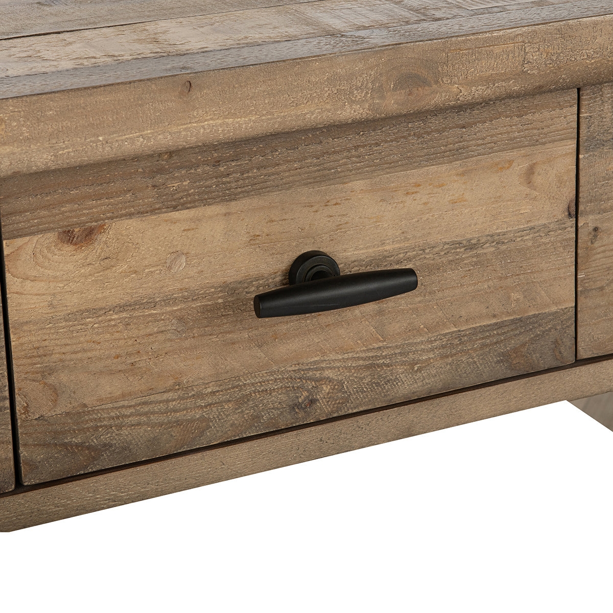 Natural Pine Reclaimed Pine Console Table Talladega Five-Drawer Console Table Collection