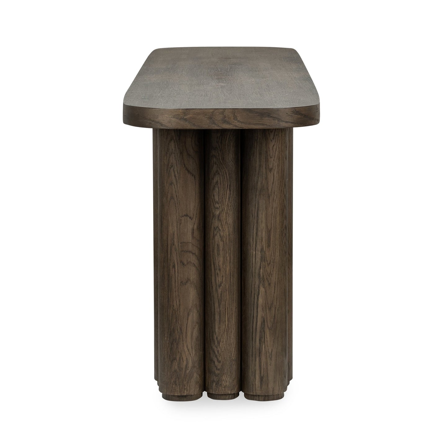 Toasted Brown Oak Wood Console Table Tiber Console Table Collection